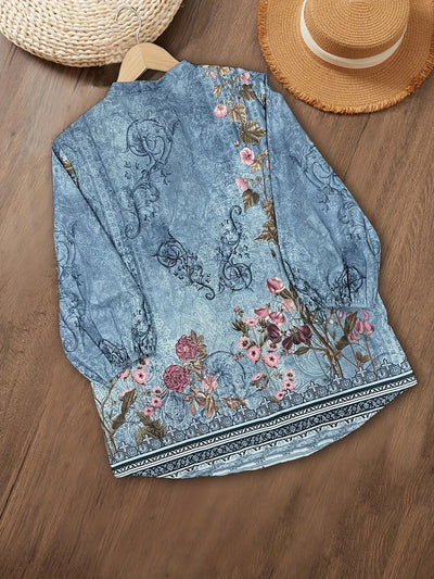 Lina – Ethnische Bluse mit Muster