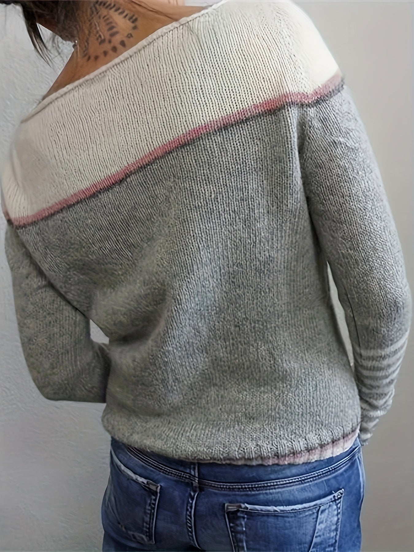 Katharina – Langärmeliger Gestreifter Pullover