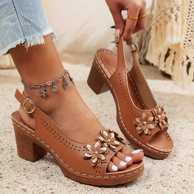 FLORIVA - ELEGANTE SANDALETTE MIT HOHEM ABSATZ