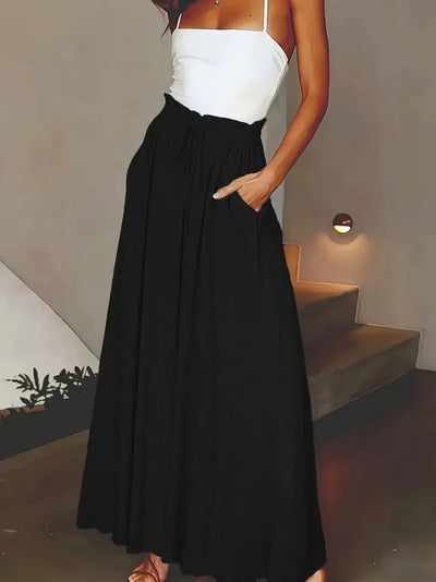 Jewel – Maxi-Palazzohose mit hoher Taille und weitem Bein