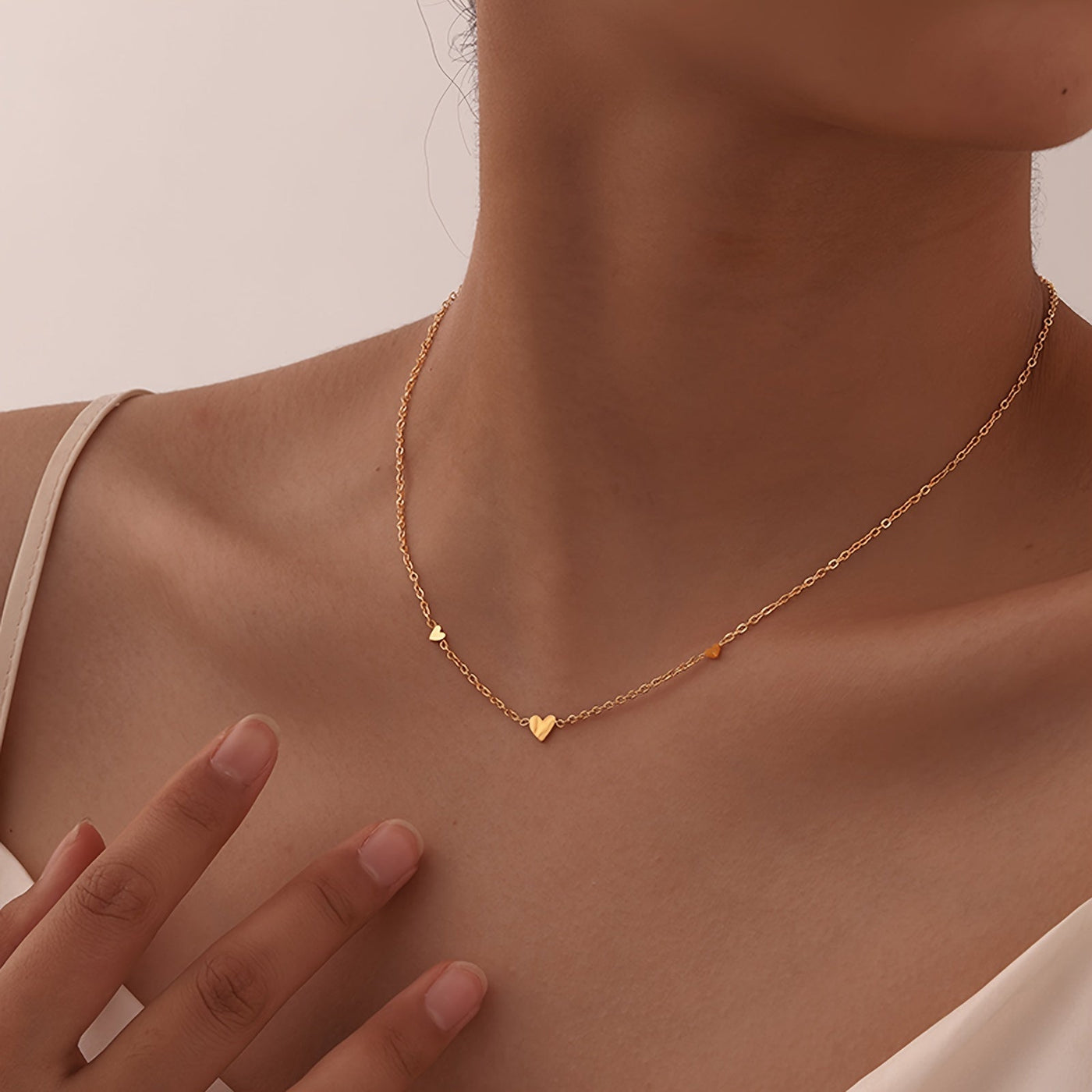 Soul Knot Boho Chic Herz Halskette in Golden Shine