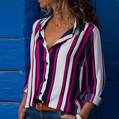 Olenza – Stilvolle Bluse mit Streifenmuster