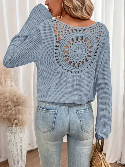 Monaya – Stilvolles Langarmshirt aus Waffelstrick
