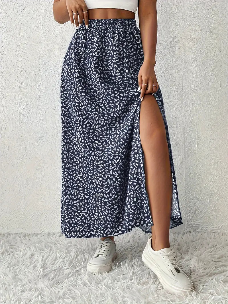 Aori – Elegante Maxiröcke mit hohem Bund und Blumenmuster