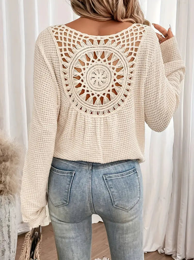 Monaya – Stilvolles Langarmshirt aus Waffelstrick