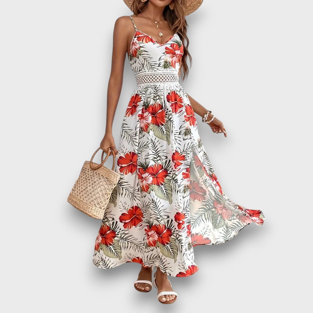 Caliora – Maxikleid mit tropischem Print