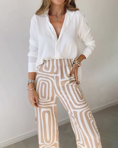 CARLOTTA™ – STYLISCHES HOSENSET INKLUSIVE BLUSE UND GÜRTEL