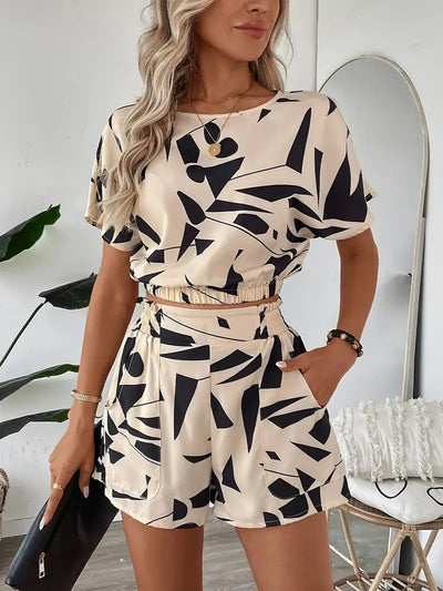 Evyline – Elegantes Set mit abstraktem Print