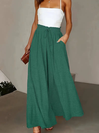 Jewel – Maxi-Palazzohose mit hoher Taille und weitem Bein