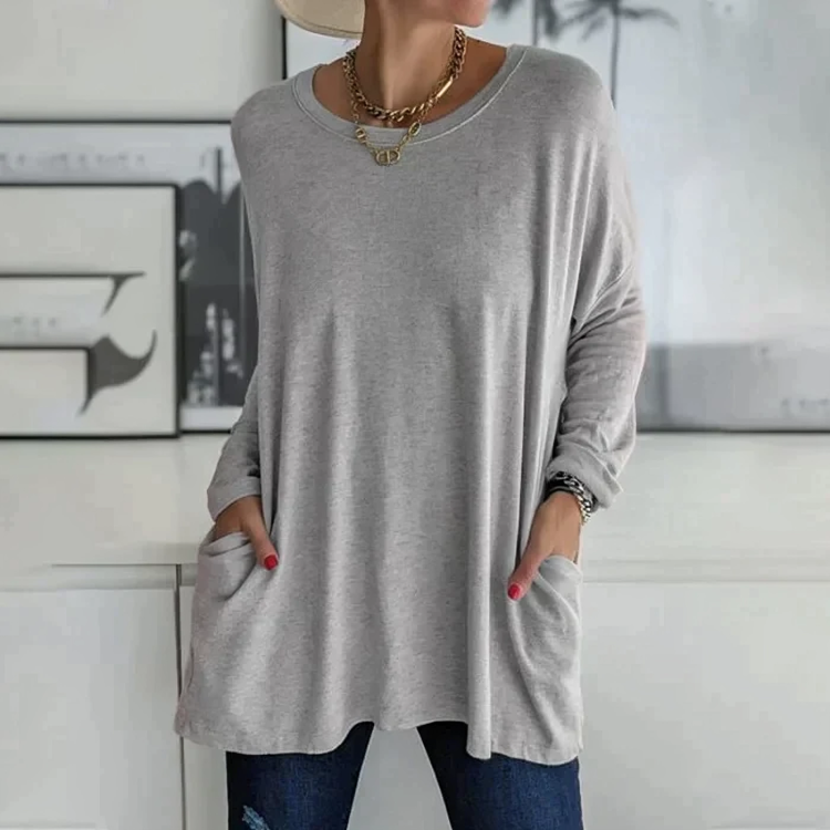 Pullover mit Fronttaschen für Damen