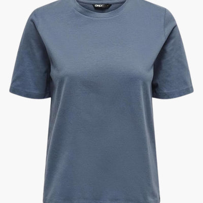 Damen T-Shirt mit Rundhals und kurzen Ärmeln aus Leichtstoff