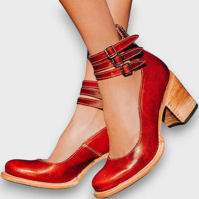 Ginevra – Stiefeletten mit Mehrfachriemen und Blockabsatz