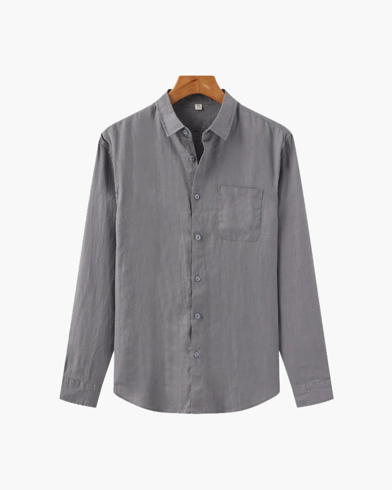 Kai | Lightweight Langarm Herren Sommer Leinenhemd