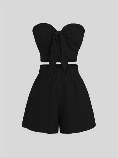 Ivigail – Strukturiertes Bandeau-Set mit Schleif