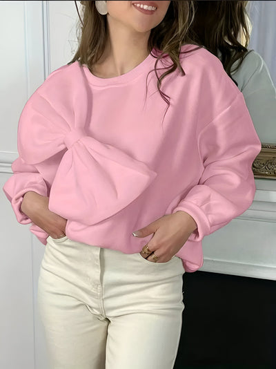 Neysha - stylischer pullover mit großer schleife