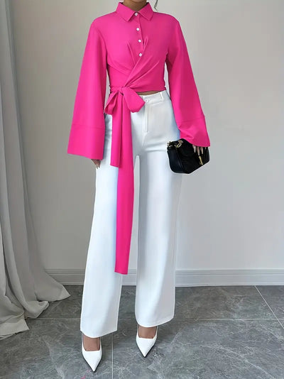 Monette – elegante wickelbluse