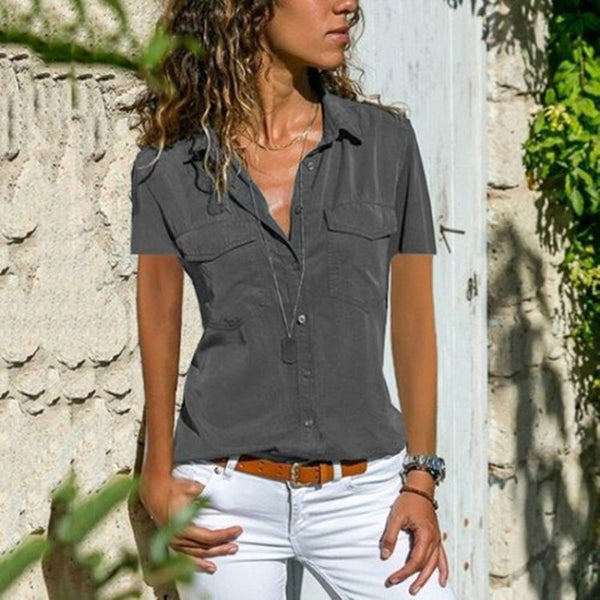 Hayley - streetwear-bluse mit kurzen armeln