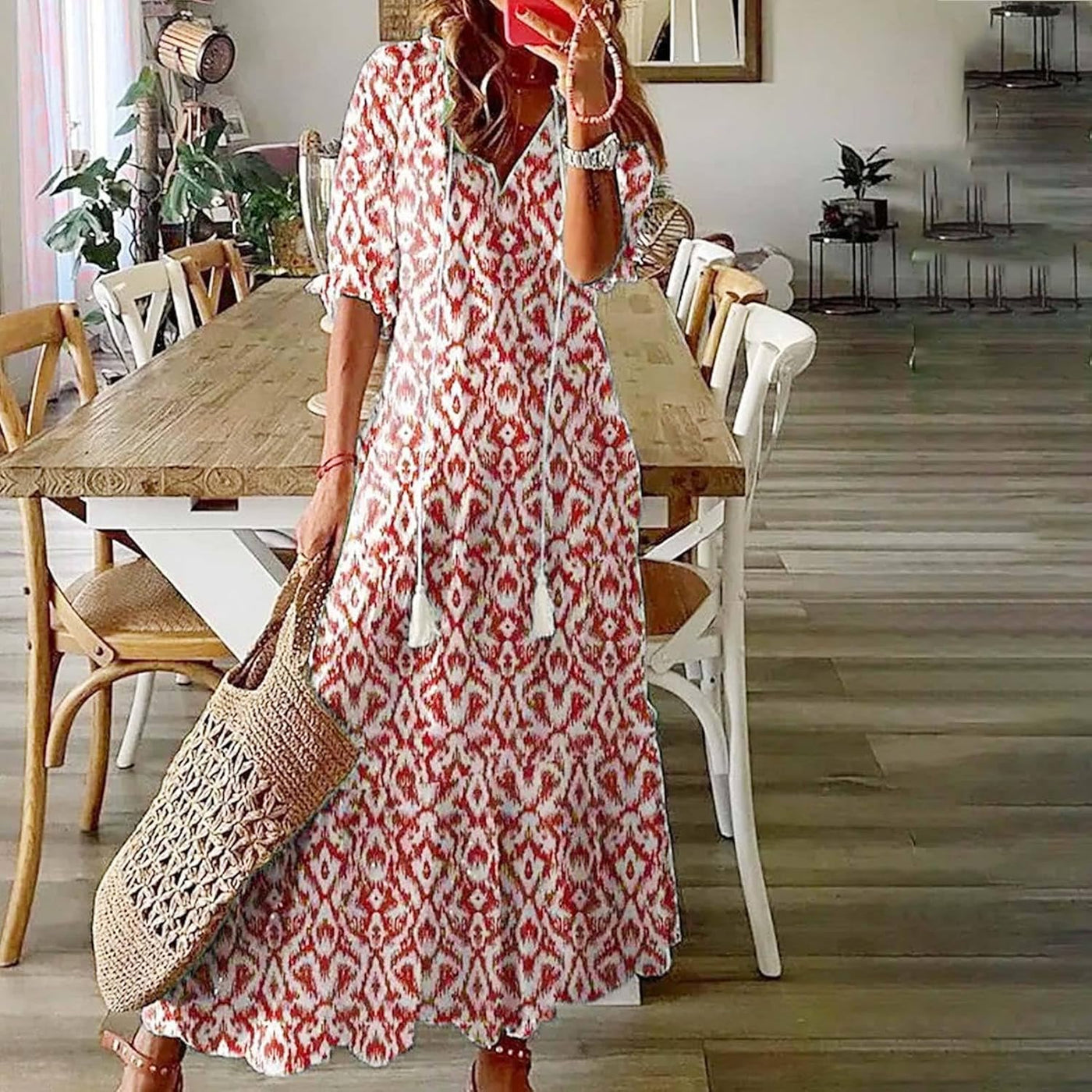 Luna | Elegantes Boho-Kleid mit figurfreundlichem Design