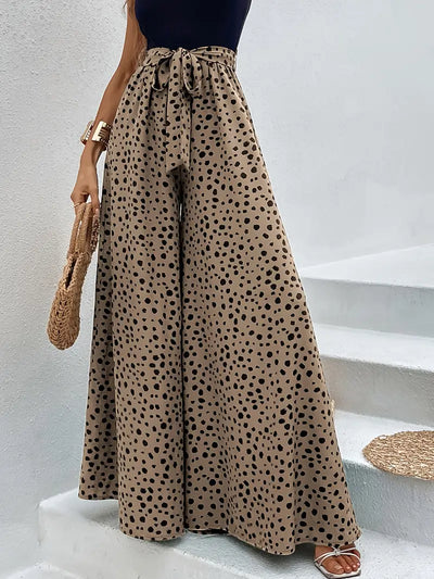 Viren – Hoch taillierte Hose mit weitem Bein und Punkten