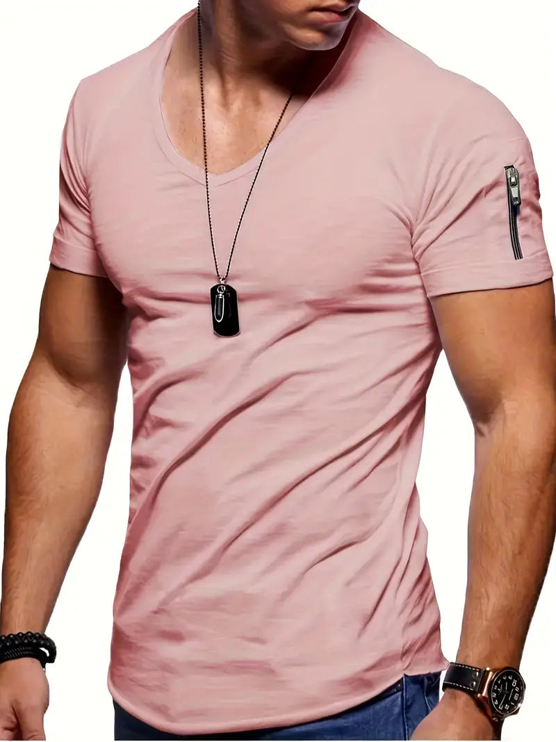 Faustino | Locker geschnittenes V-Ausschnitt Herren T Shirt