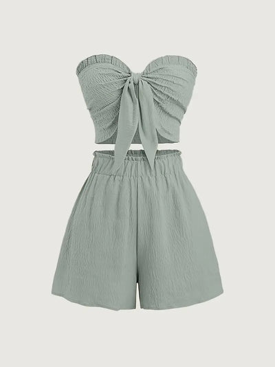 Ivigail – Strukturiertes Bandeau-Set mit Schleif