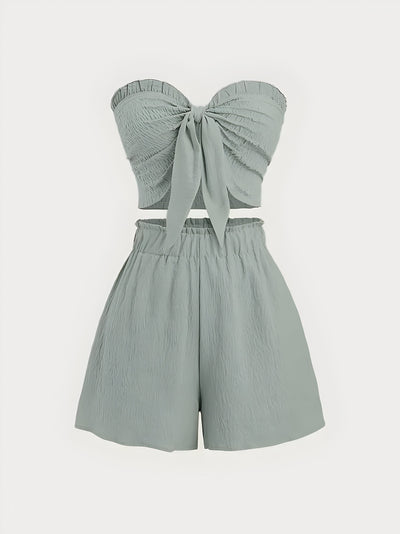 Audrina |  Romantisches Date am Meer Top + Shorts Slim Fit