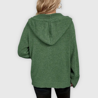 Susy | Eleganter Langarm-Hoodie mit Knopfdetails