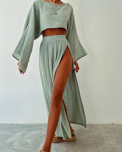 Xerina – Boho-Chic-Zweiteiler aus Baumwolle