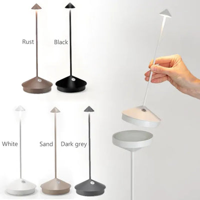 Elegante LED-Tischlampe für Restaurants – Warmweißes Licht, kabellos, dimmbar