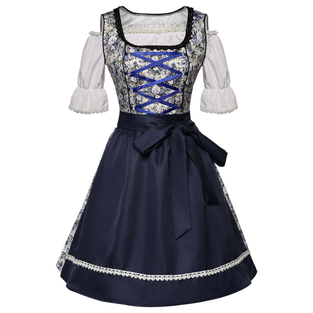 Damen Blumenmuster Dirndlkleid | Mini
