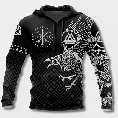 Udalrich | Kühner Wikinger-inspirierter Herren Kapuzenpullover