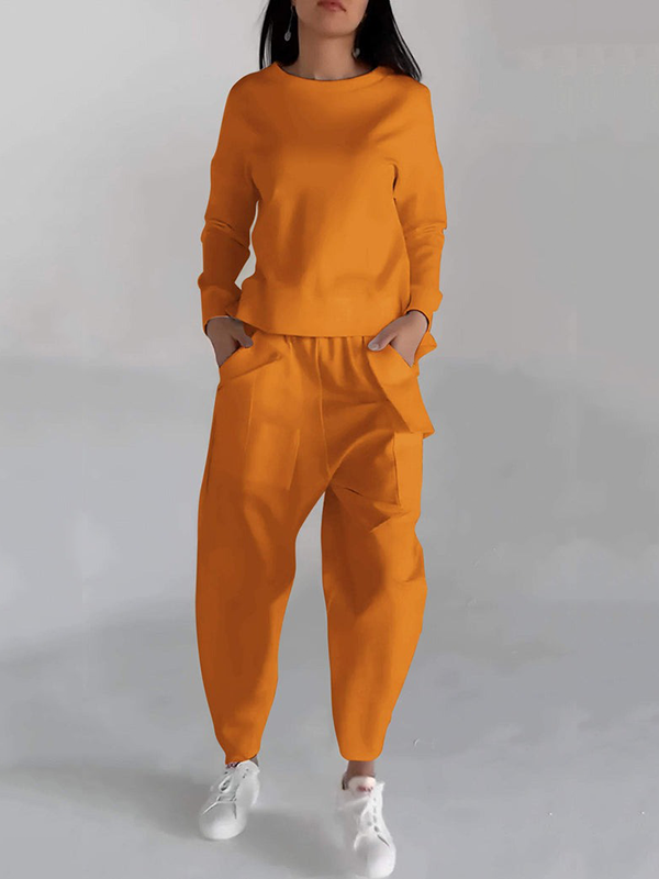 CASUAL RUNDHALS-ZWEITEILER MIT LANGARM