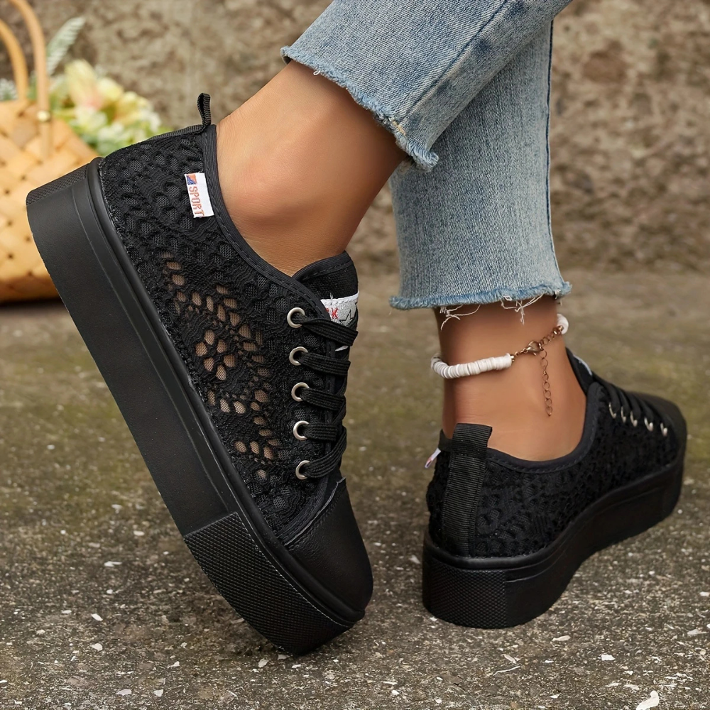 Damen Elegante Spitzensneaker | Atmungsaktiv und Stilvoll