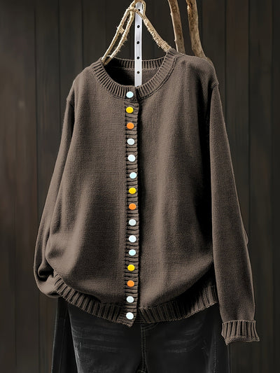 Gunilla – Strickjacke mit dekorativen Knöpfen