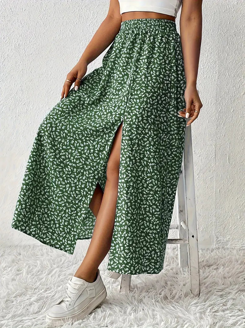 Aori – Elegante Maxiröcke mit hohem Bund und Blumenmuster