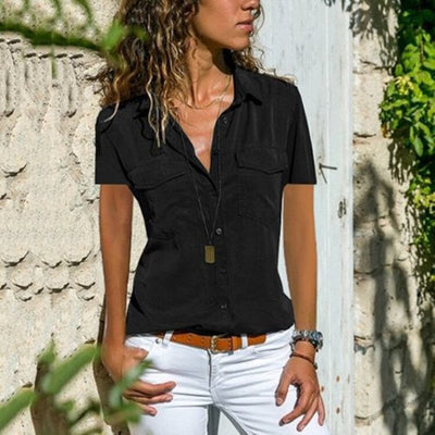 Hayley - streetwear-bluse mit kurzen armeln