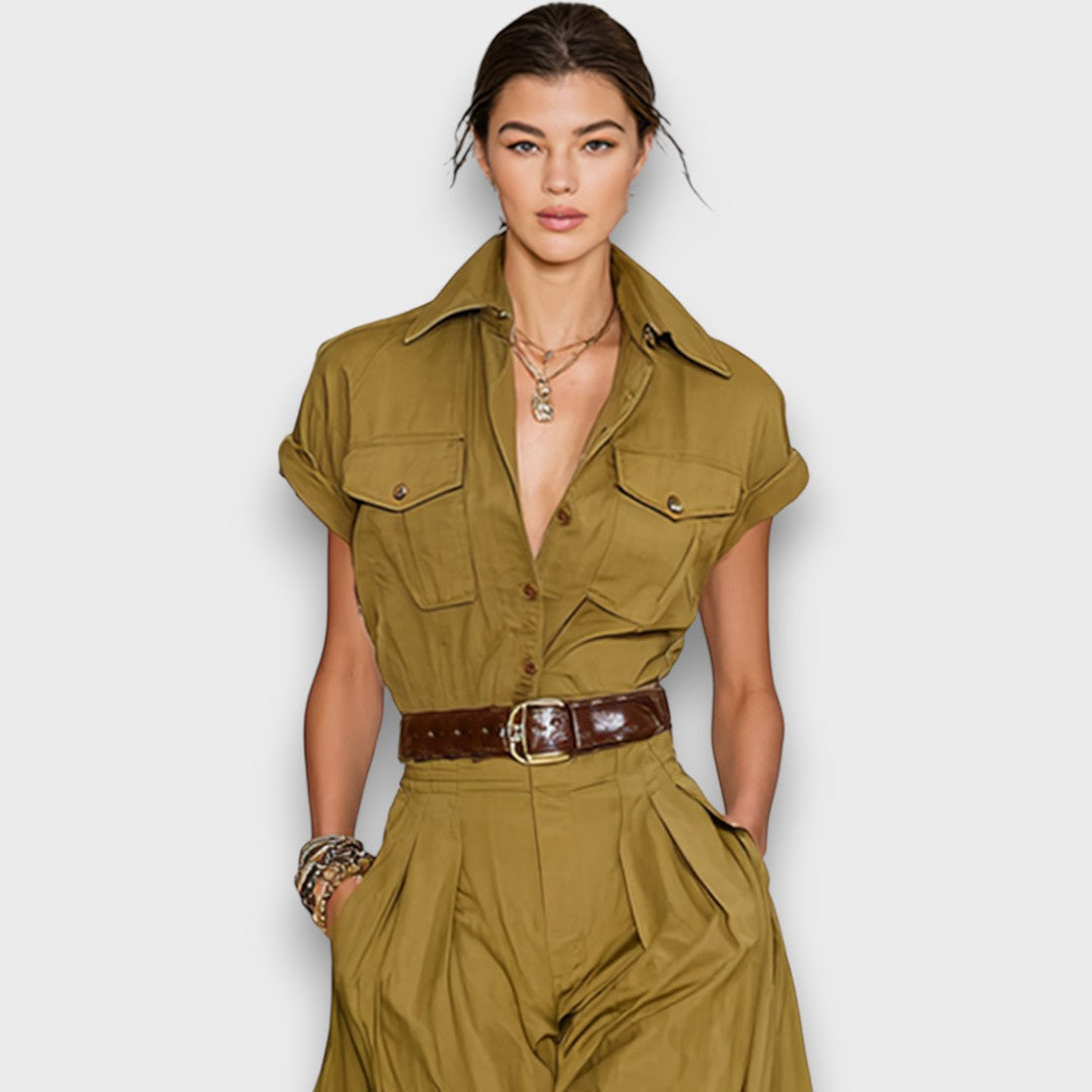 Arvella – Maxi-Hemdkleid aus Baumwoll-Mix