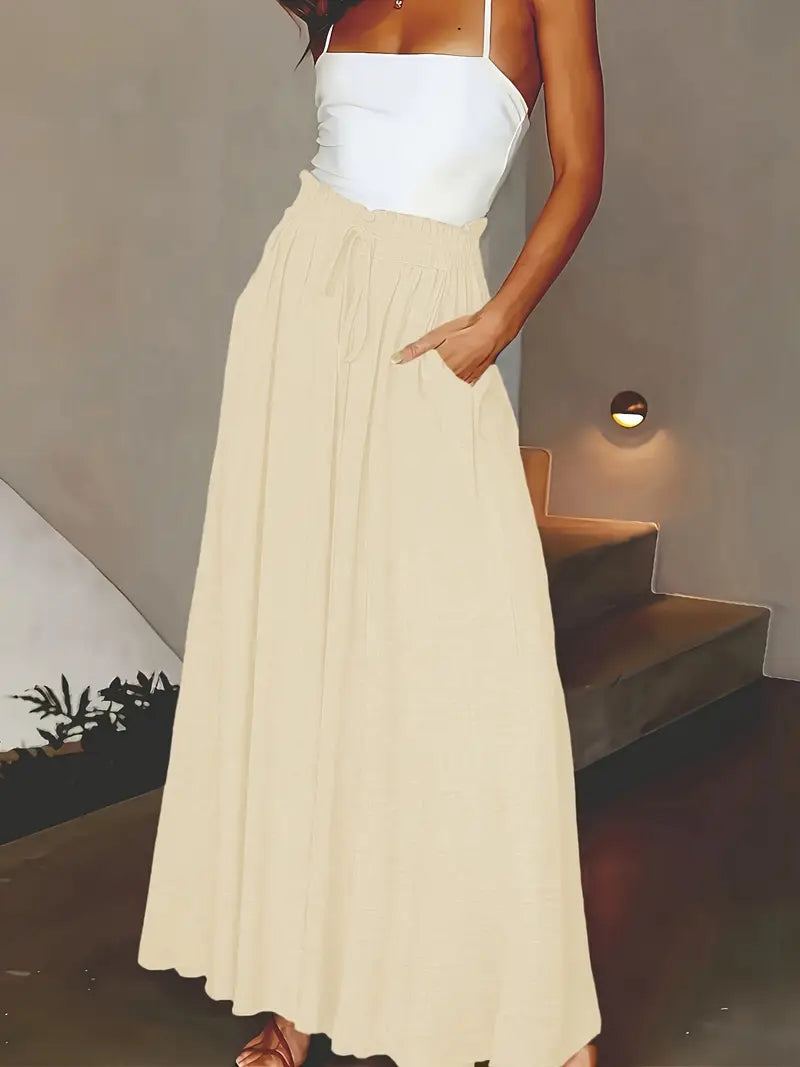 Jewel – Maxi-Palazzohose mit hoher Taille und weitem Bein