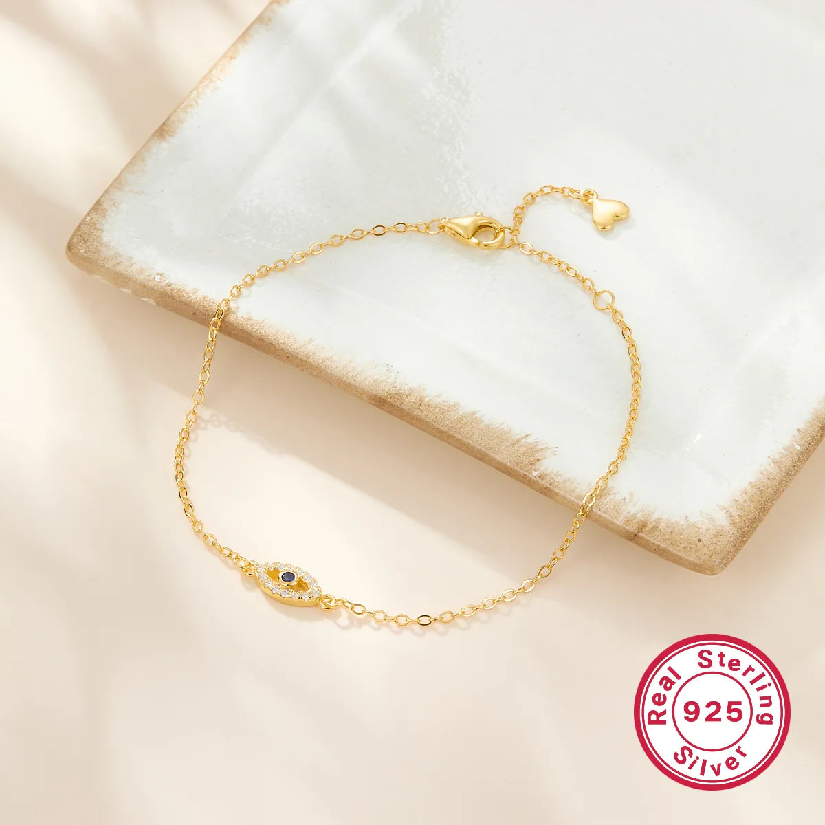 Rhoda Evil Eye Armband - Gold - Sterling Silber und Rhodium plattiert