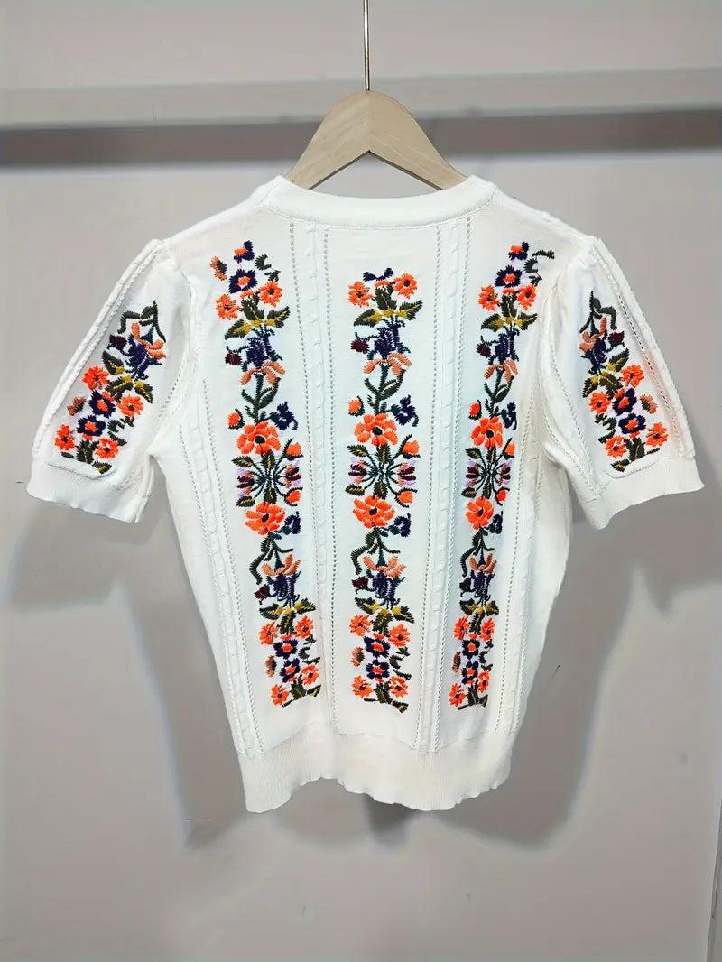 Iris - stricktop aus baumwolle