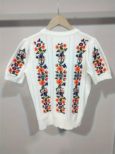 Iris - stricktop aus baumwolle