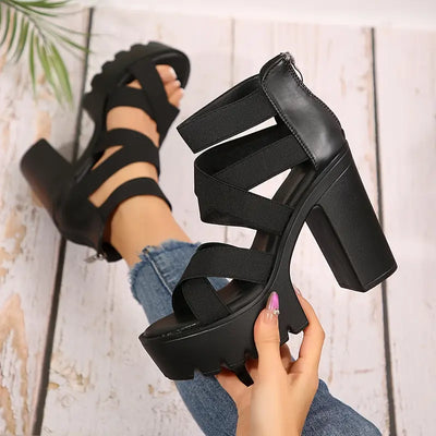 Kaevia – Plateau-Sandalen mit Blockabsatz