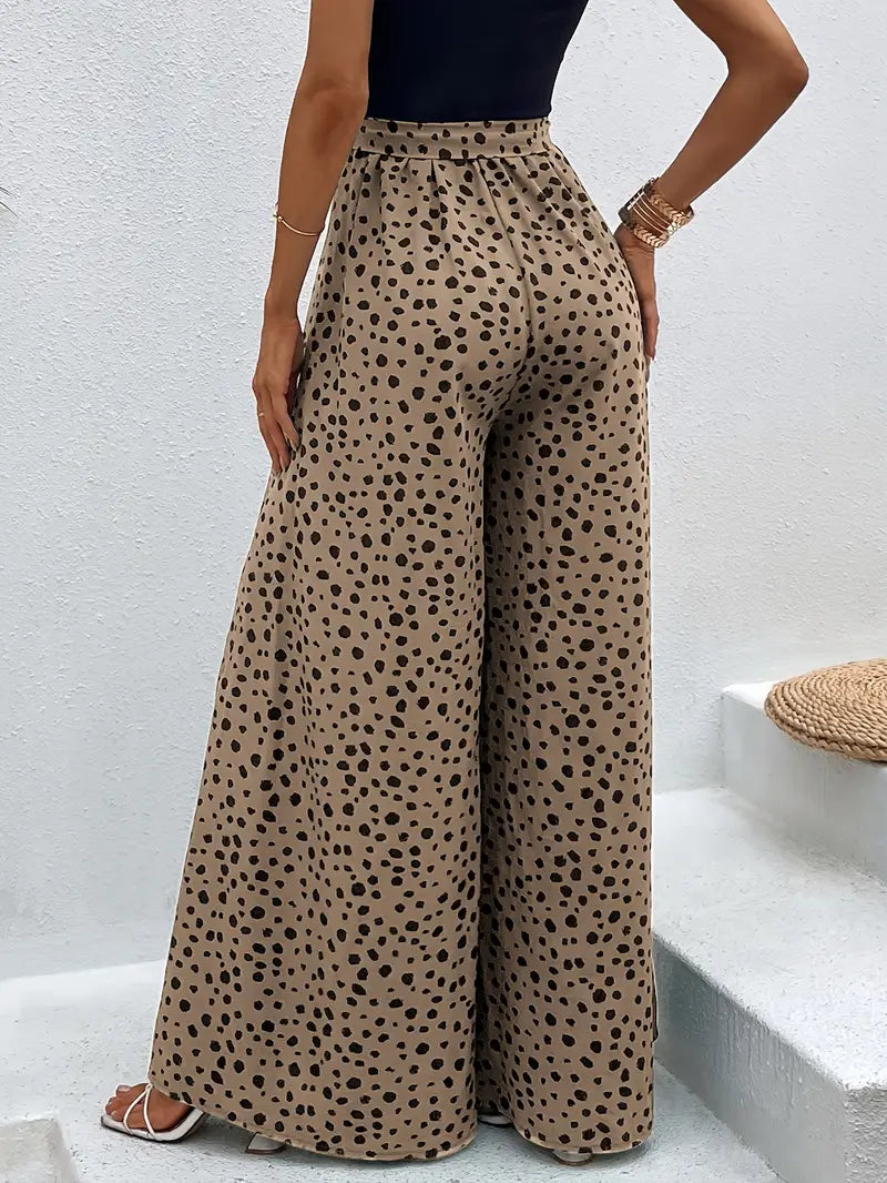 Viren – Hoch taillierte Hose mit weitem Bein und Punkten