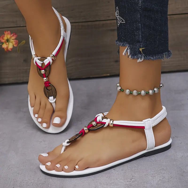 Elsie | Schicke geflochtene flache Sandalen