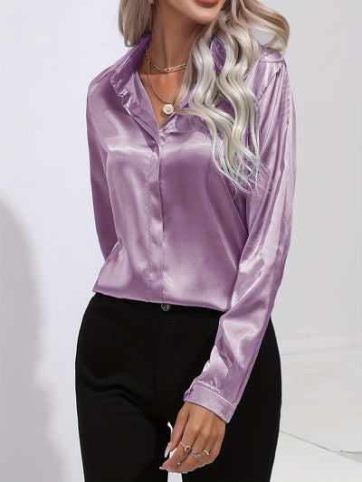 NADJA™ | Elegante Bluse aus Satin mit seidigem Glanz