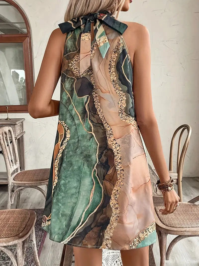 Dorhea – Künstlerisches Neckholder-Minikleid