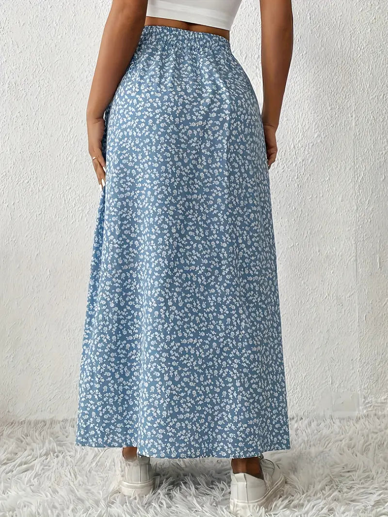 Aori – Elegante Maxiröcke mit hohem Bund und Blumenmuster