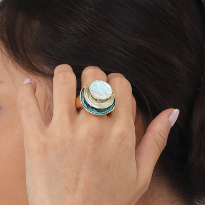 Boho-Dreifachlagen-Ring