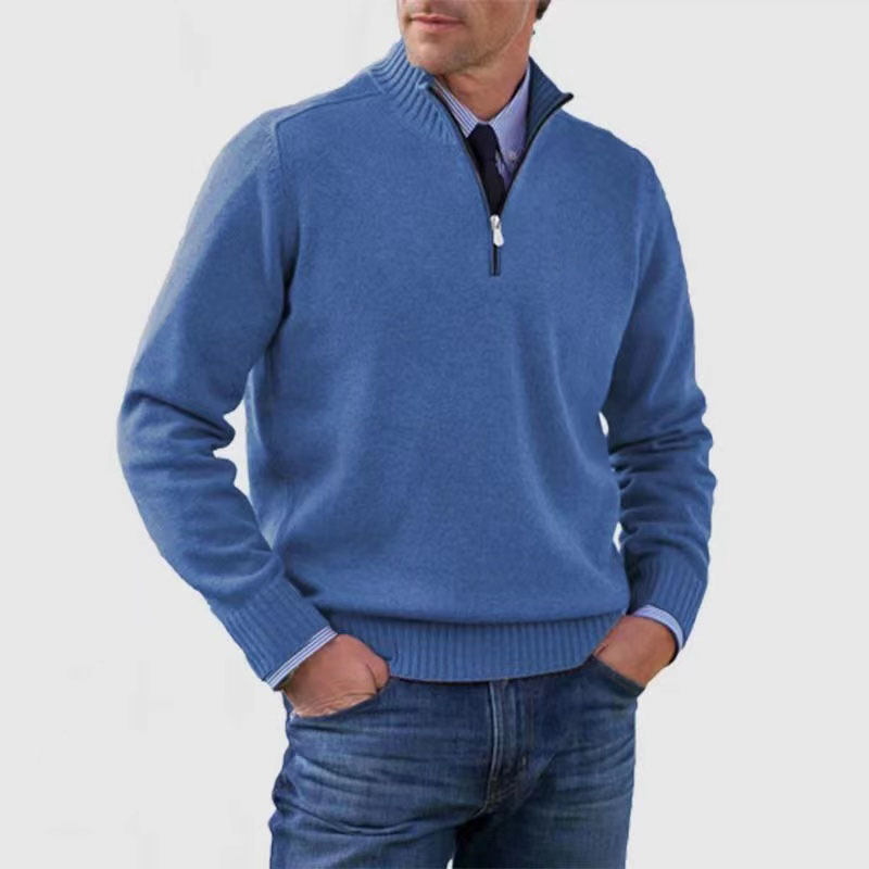 Pullover Herren Half Zip Modern | Warm Komfort Freizeit