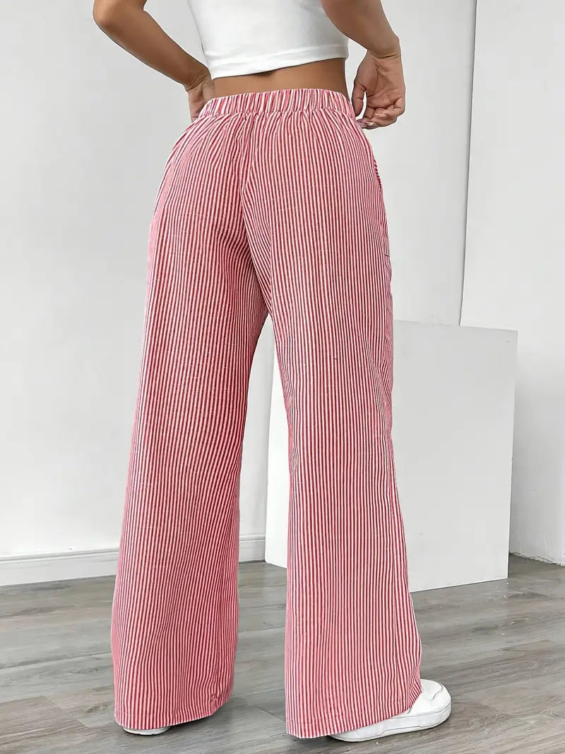 VIOLA - ELEGANTE GESTREIFTE HOSE MIT TASCHEN